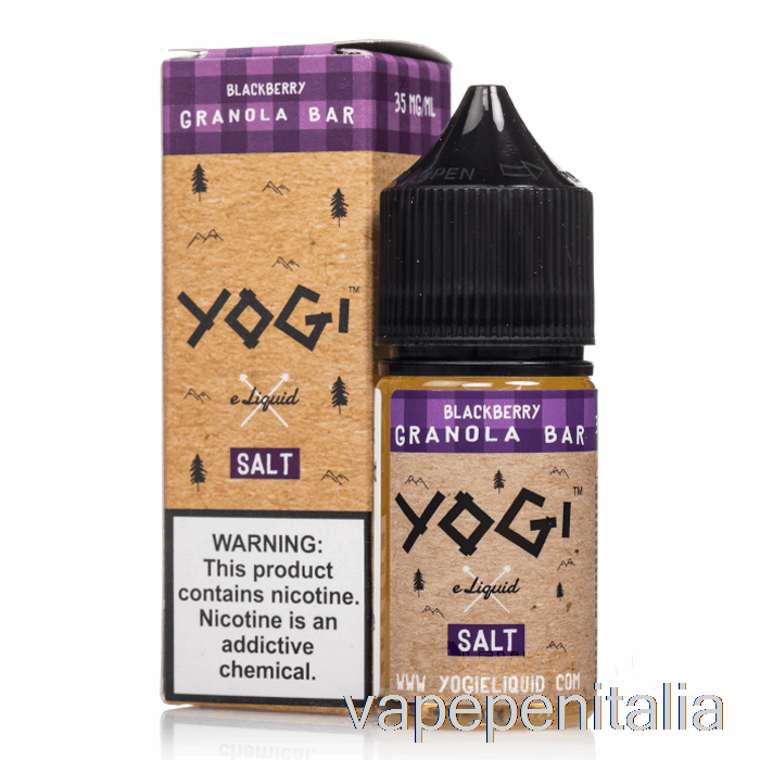 Vape Italia Barretta Di Cereali Alla Mora - E-liquid Con Sali Yogi - 30 Ml 50 Mg